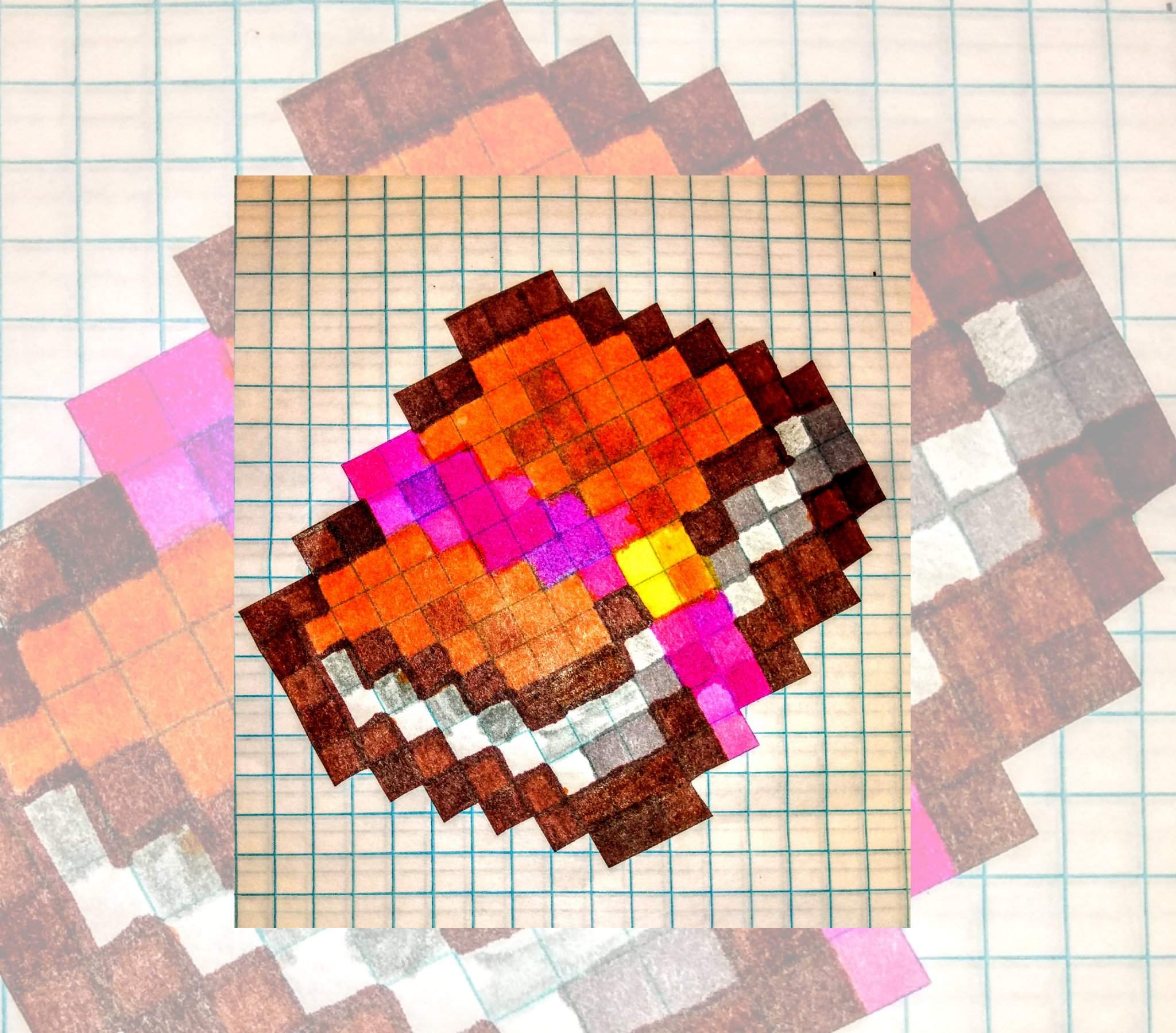 minecraft drawings on graph paper