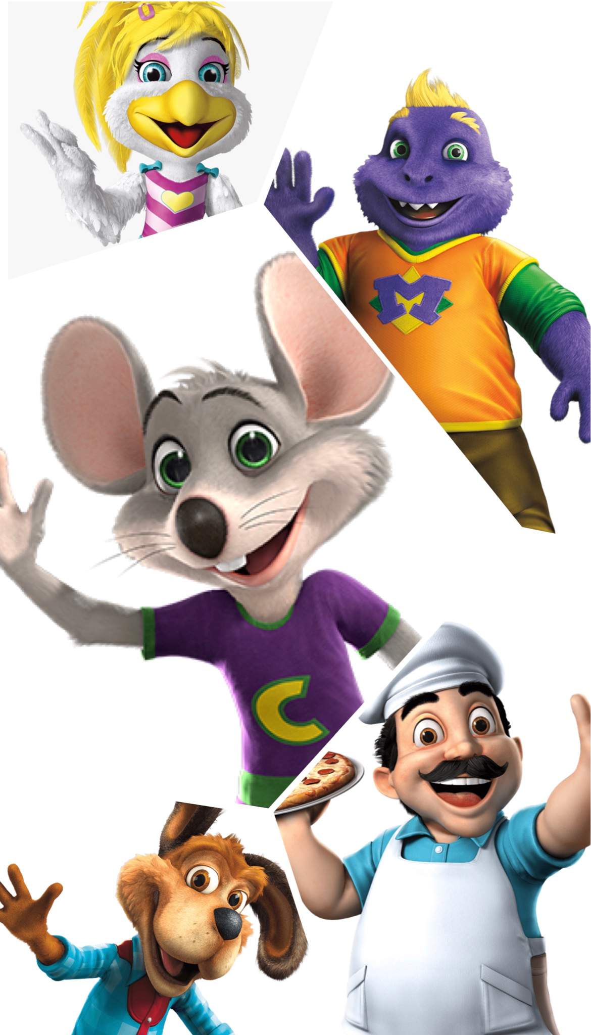 Chuck E Cheese Main Characters Phone Backgrounds Chuck E Cheeses