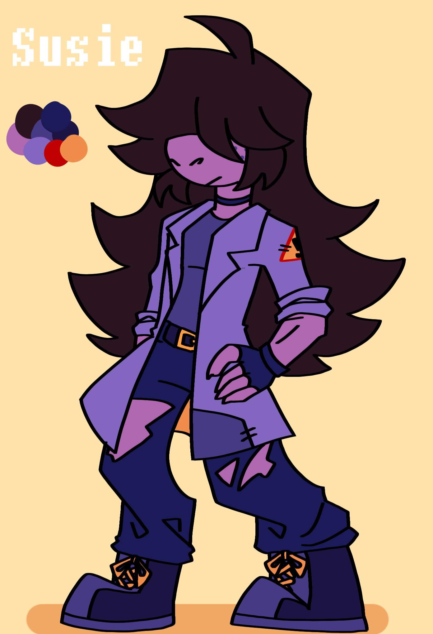 🦖💜mean Purple Girl Redesign💜🦖 Deltarune Amino