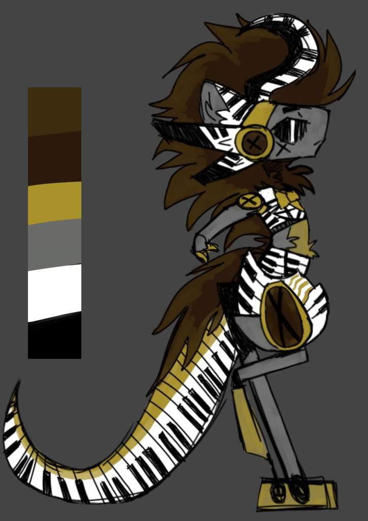 A protogen inspired by a piano | Primagen/Protogen Amino Amino