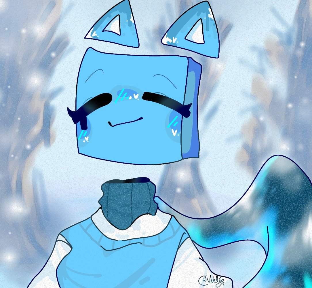 Just Shapes And Beats Sad Cube 💙 ️Sad Cube [Fanart] ️💙 | Just Shapes & Beats Amino