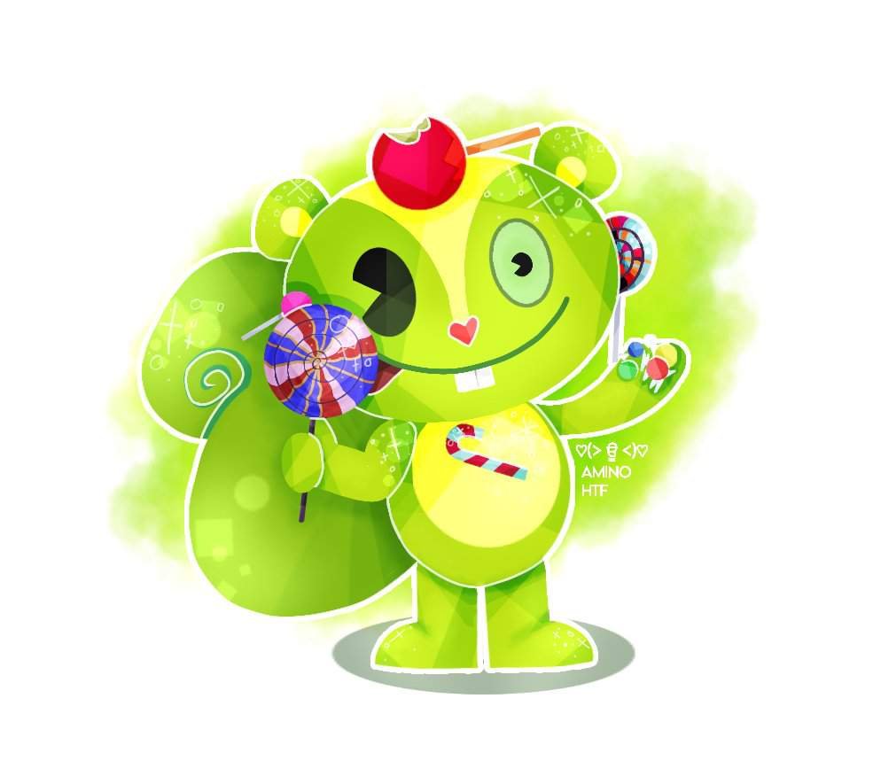 Drawing of candy addict squirrel Happy Tree Friends Amino