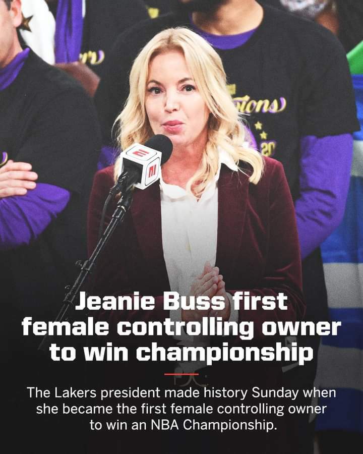 Jeanie Buss Becomes First Female Controlling Owner To Win Championship