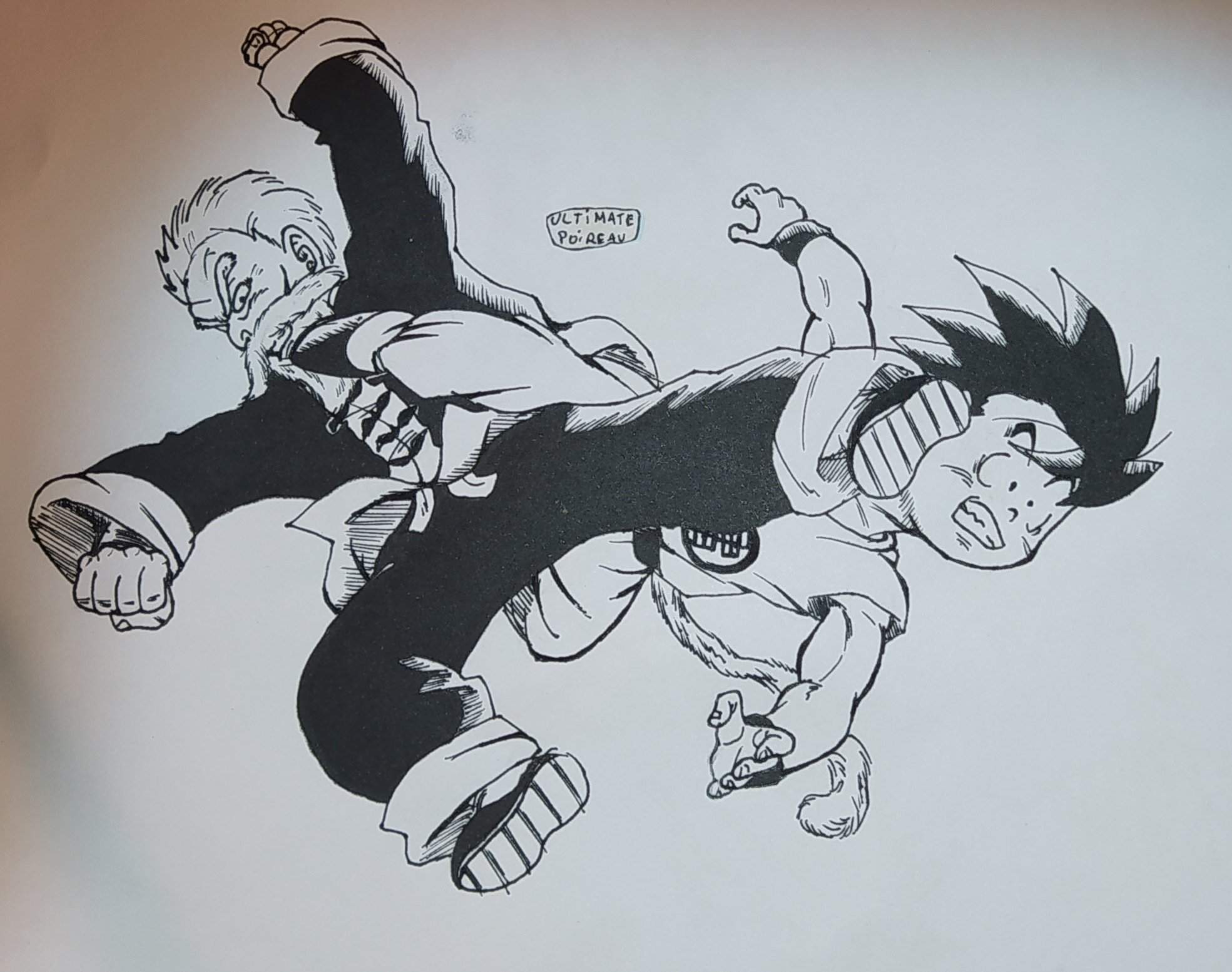 Dessin Goku Vs Jackie Chun Kame Sennin Dragon Ball France Amino 3696