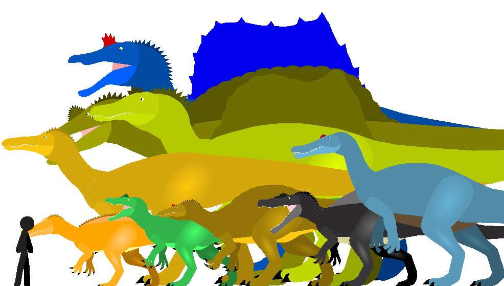 Spinosauridae size comparison | Dinosaur Planet Amino