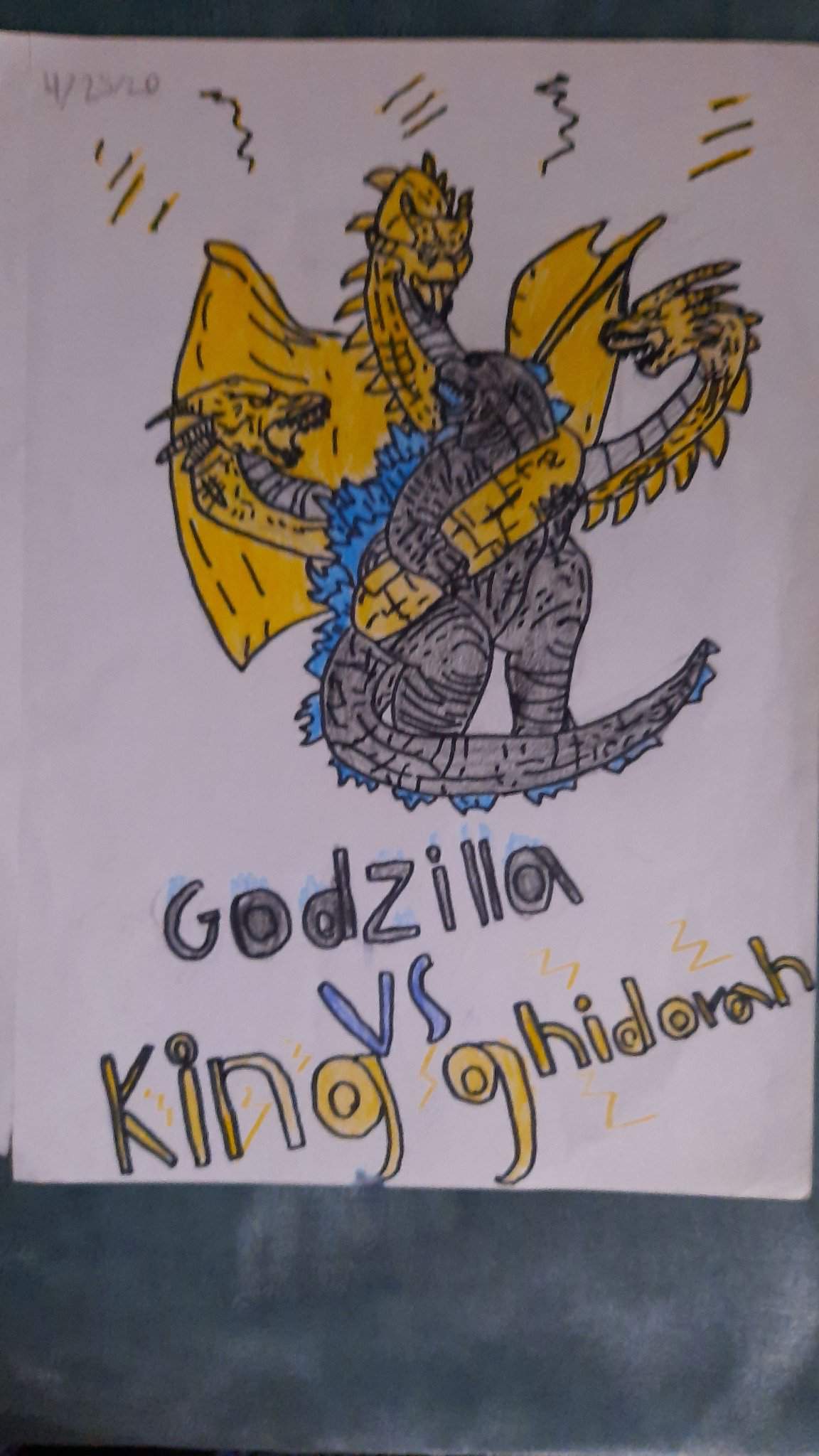 Godzila Vs King Ghidorah Art Amino