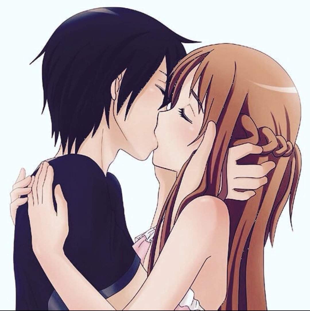 Кирито и Асуна поцелуй