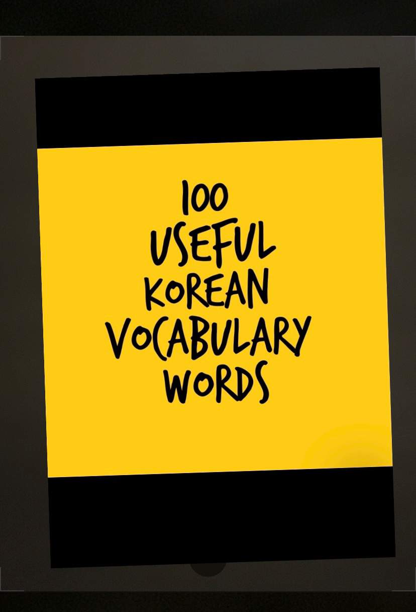 100 Korean Words List Korean School Amino