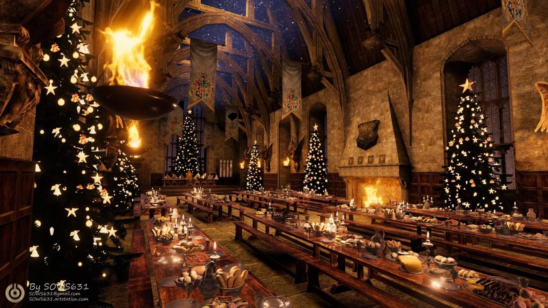 HP Visuals — Christmas at Hogwarts ⋆·˚ ༘ * | ☁️ desired reality 🍒 Amino