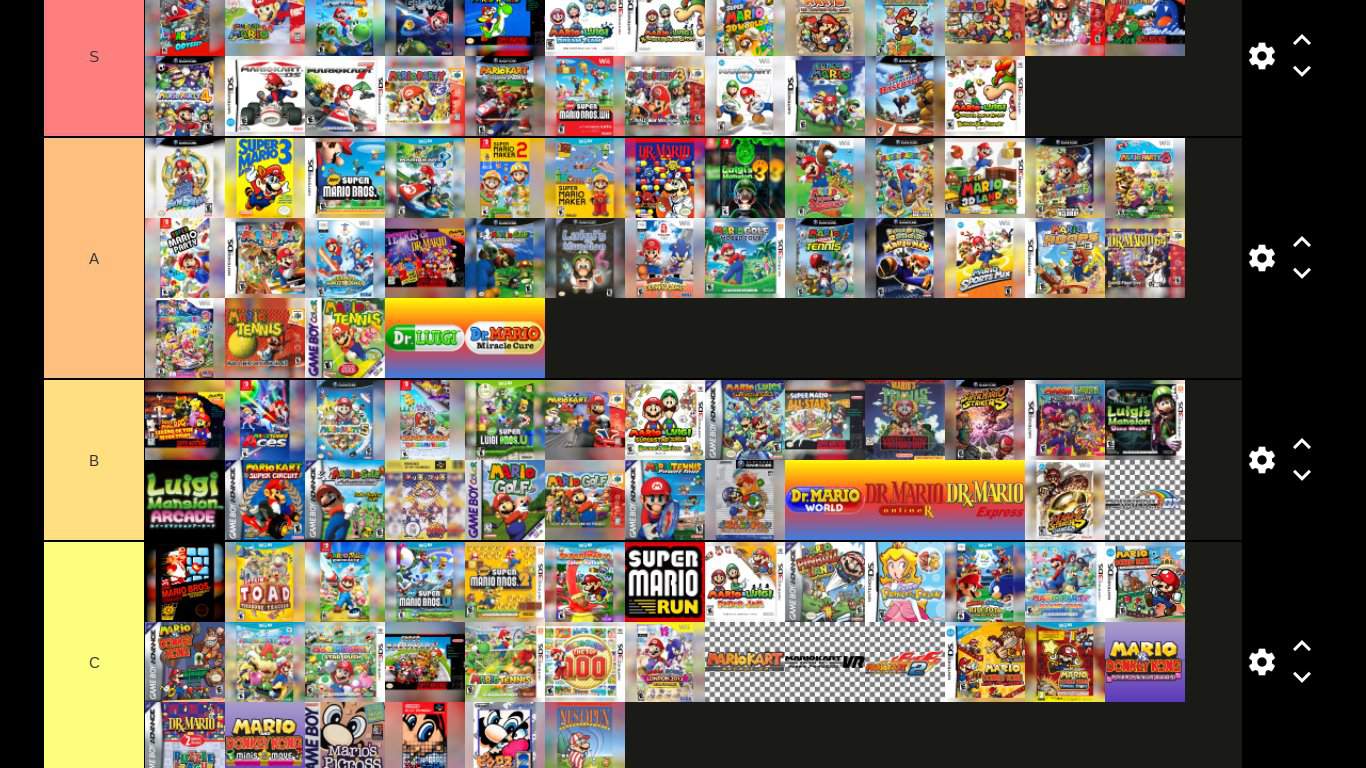name of all mario games