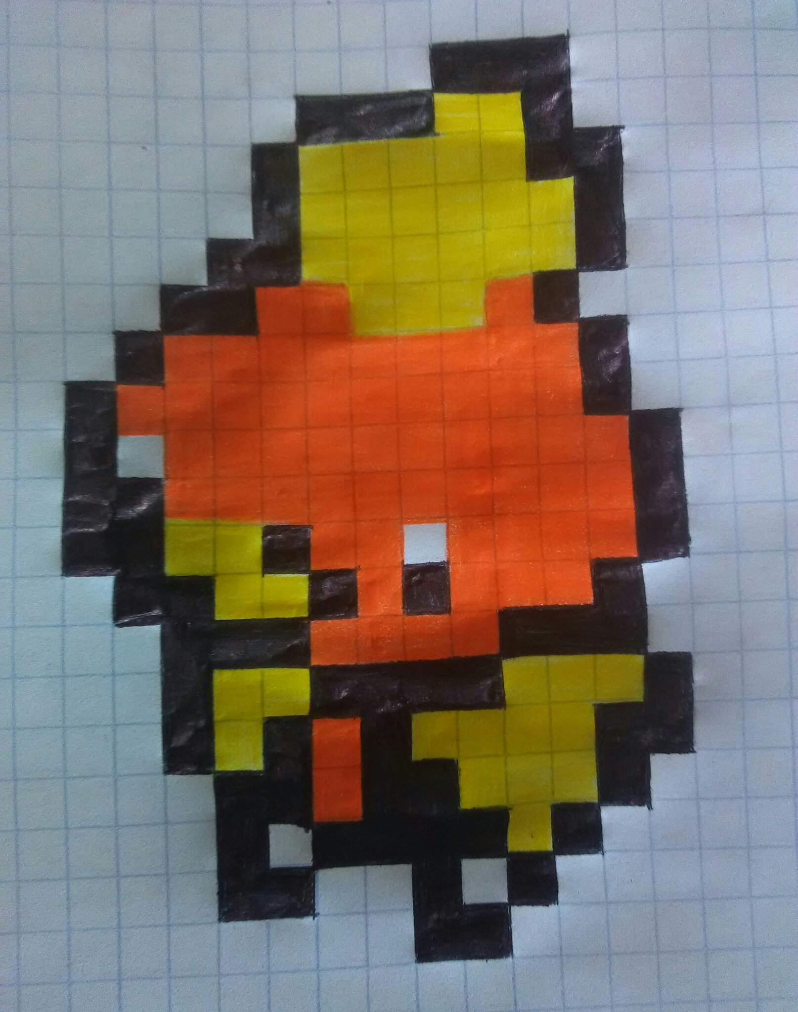 Dibujo pixel art de torchic ( re dibujo ) | •Pokémon• En Español Amino
