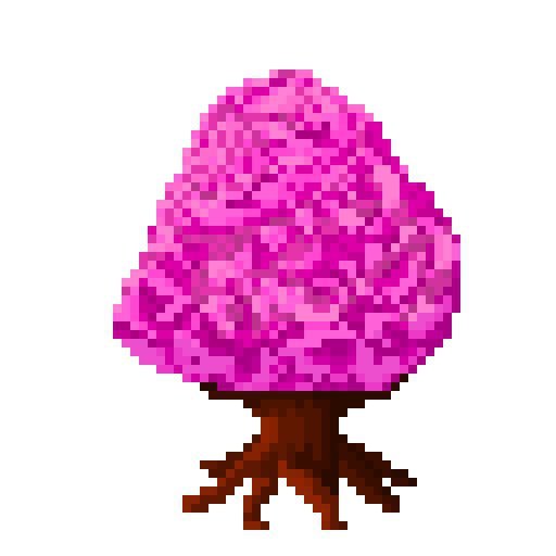 pixel art of the tree at the lucky tower and flower mansion Elnea