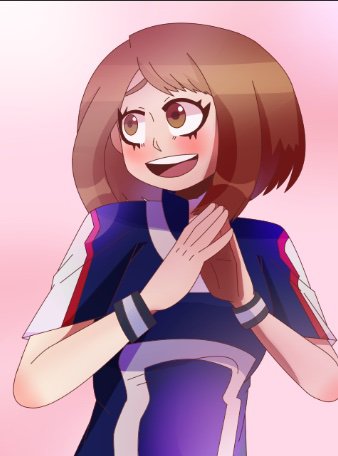 Así Quedó El Dibujo De Uraraka Pasado Al Digital 