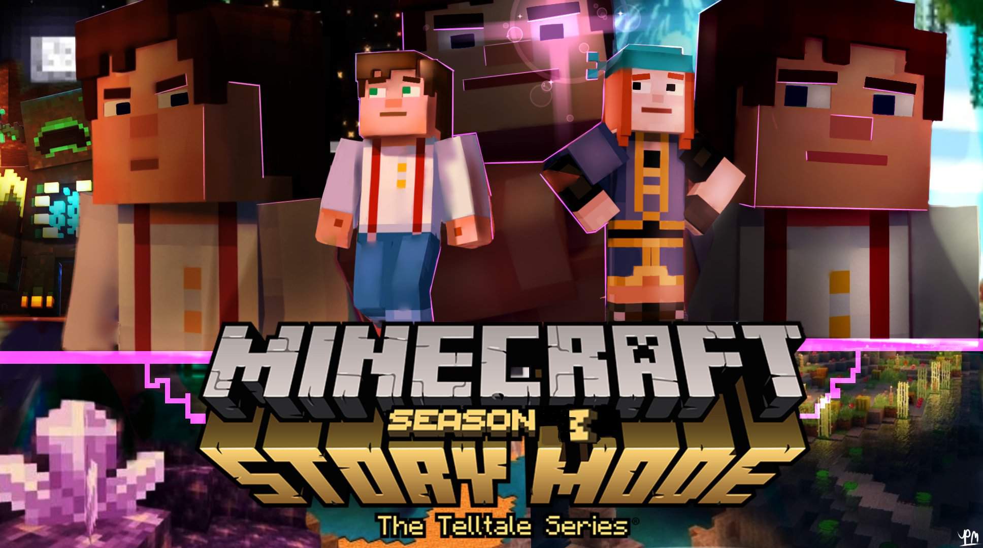 I made a Fan Minecraft STORY mode Season 3 poster! Minecraft Amino