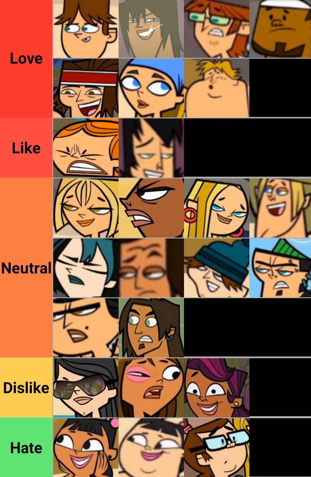 My Tier List Total Drama Official Amino