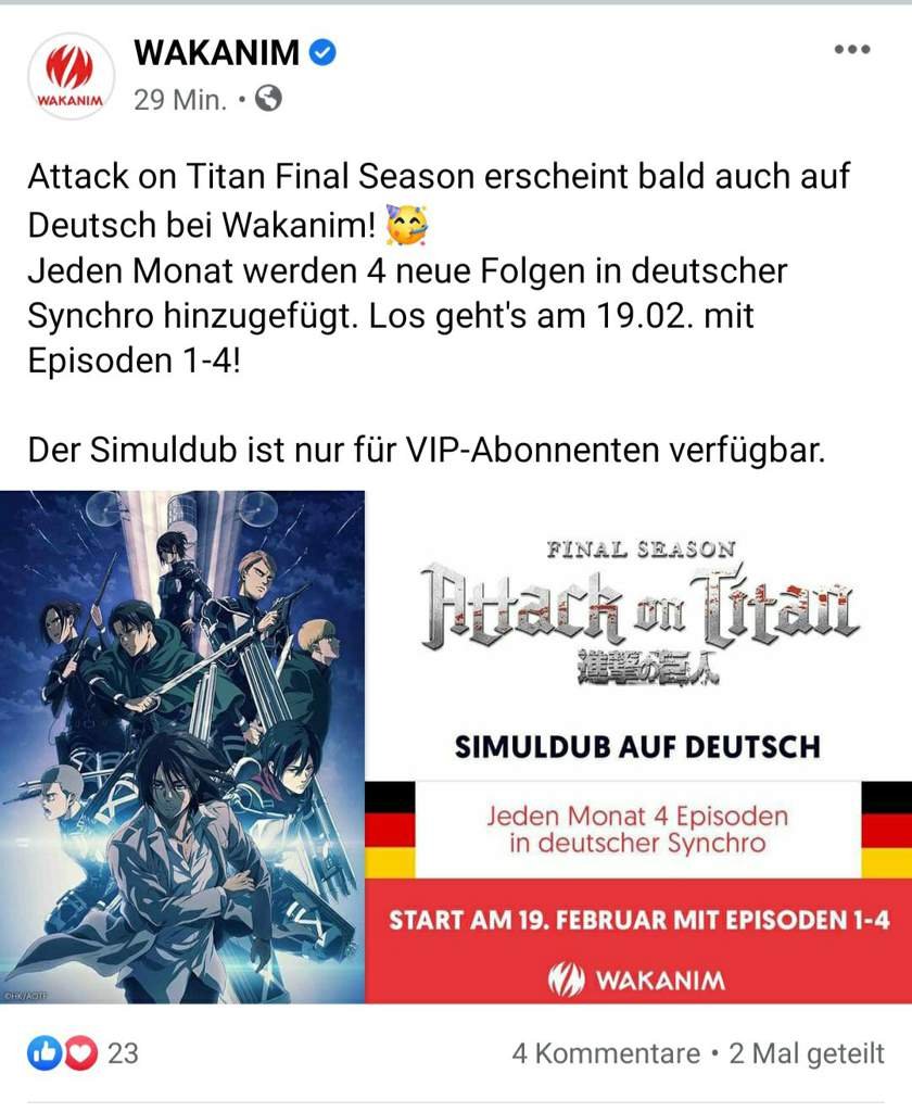 Attack on Titan mit deutscher Synchro! Anime Freaks German Amino