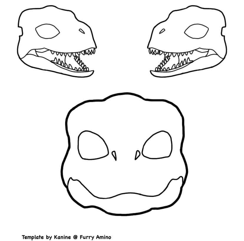 Free Dino Mask Template F2U Furry Amino