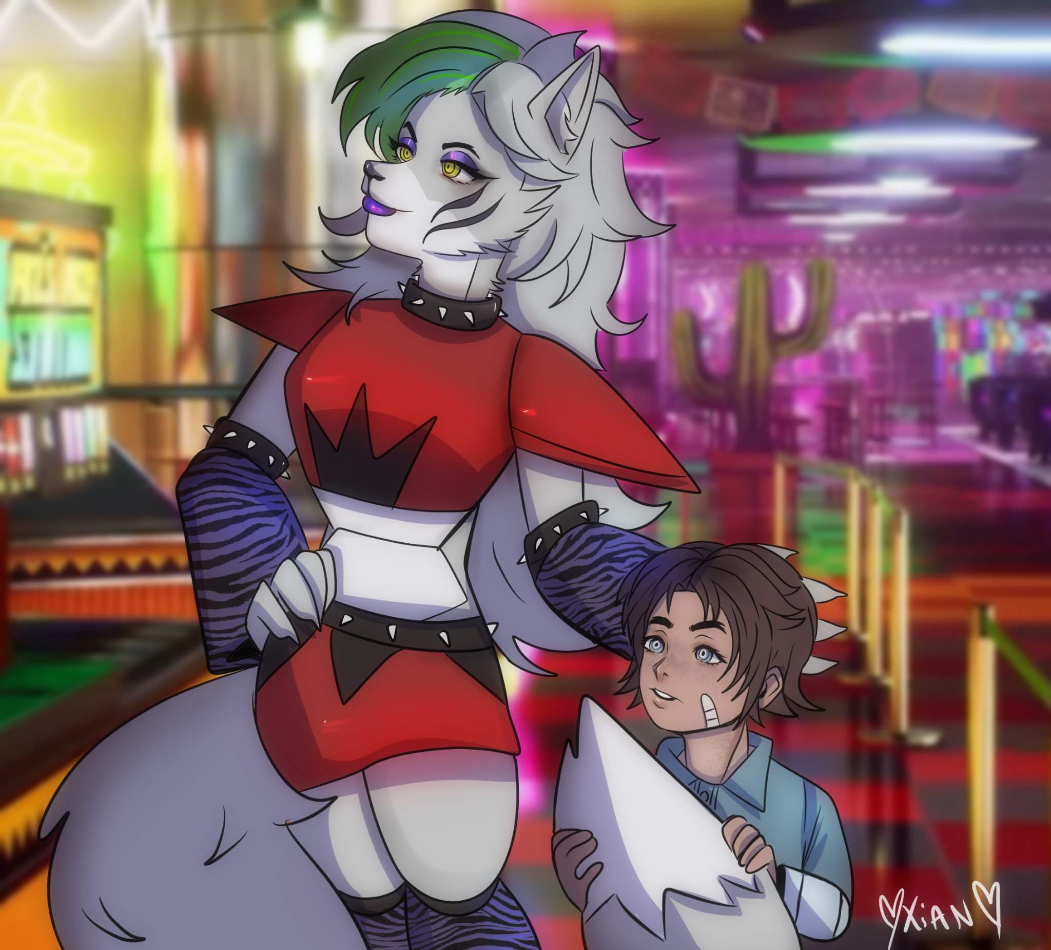 Roxanne Wolf and Gregory | Five Nights At Freddy's Amino