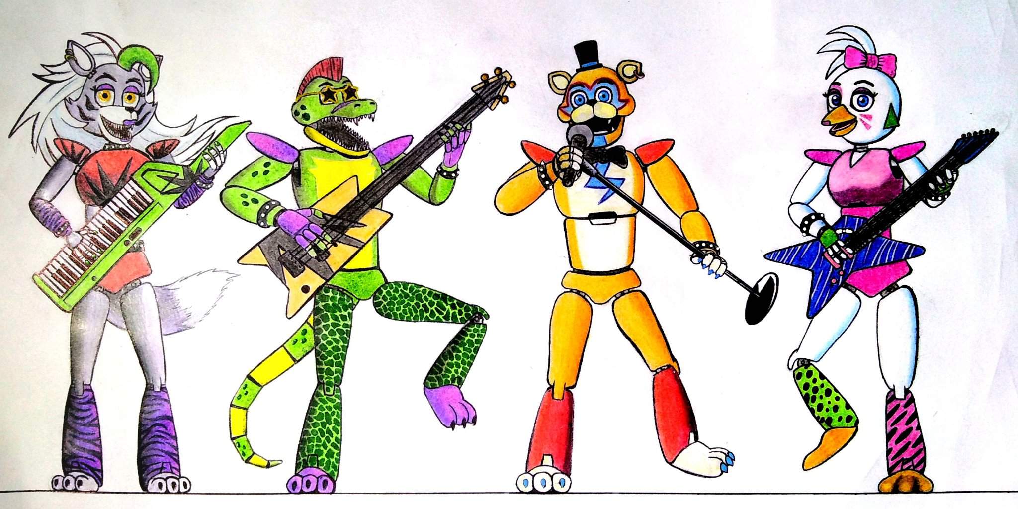 Dibujo Simple De Los Animatronicos Glamrock Fnaf Amino [ Español ] Amino