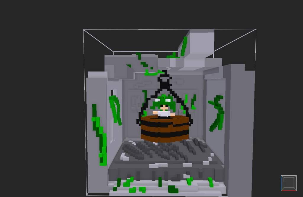 Kisume bucket girl voxel art Anime Amino