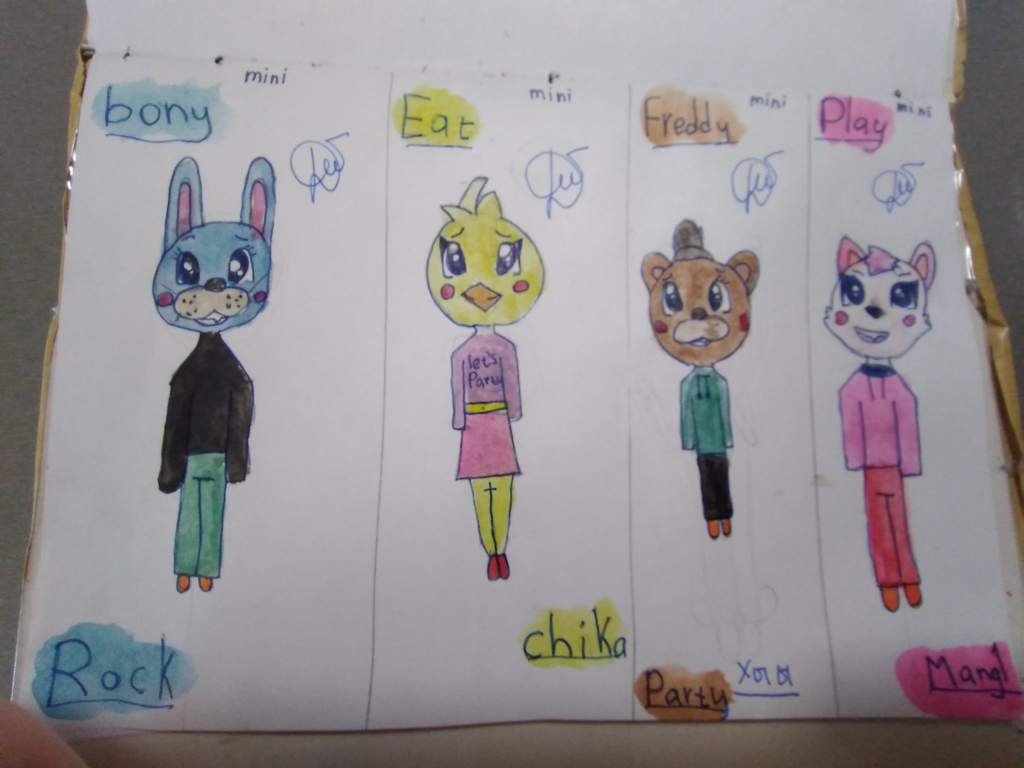 Плакат из фнаф мини аниматроники в свободной одежде хыыыы | FNaF Amino ...