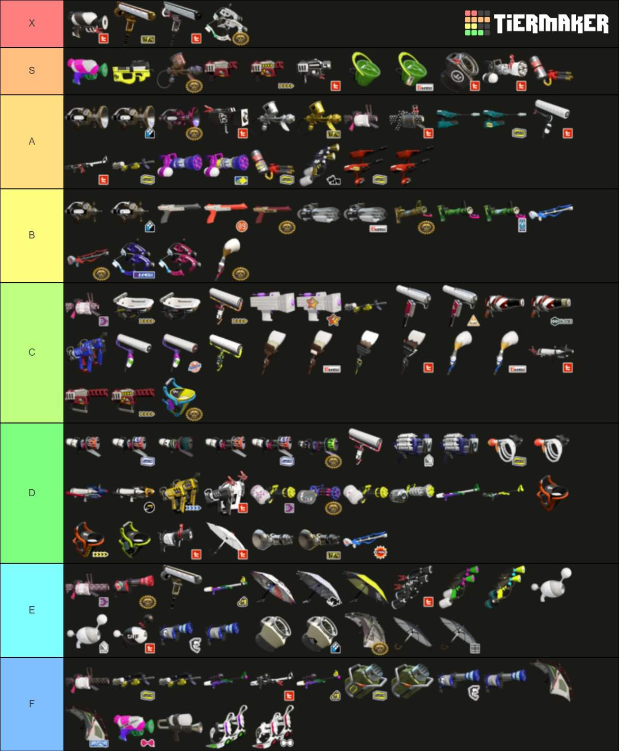 My splatoon 2 weapons tier list. Splatoon Amino