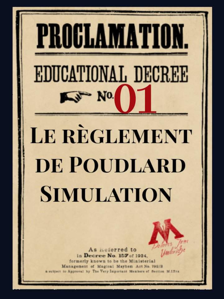 ⚖ Le Règlement ⚖ Poudlard Simulation Amino