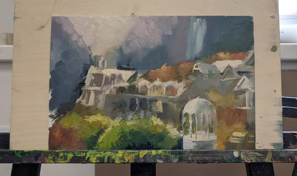 Rivendell oil painting Wiki LOTR Amino