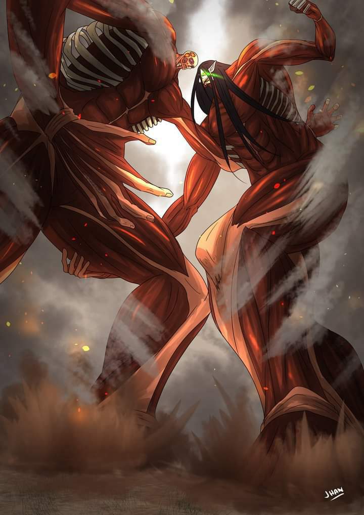 Titan Colosal (Armin) Vs Titan Fundador (Eren)