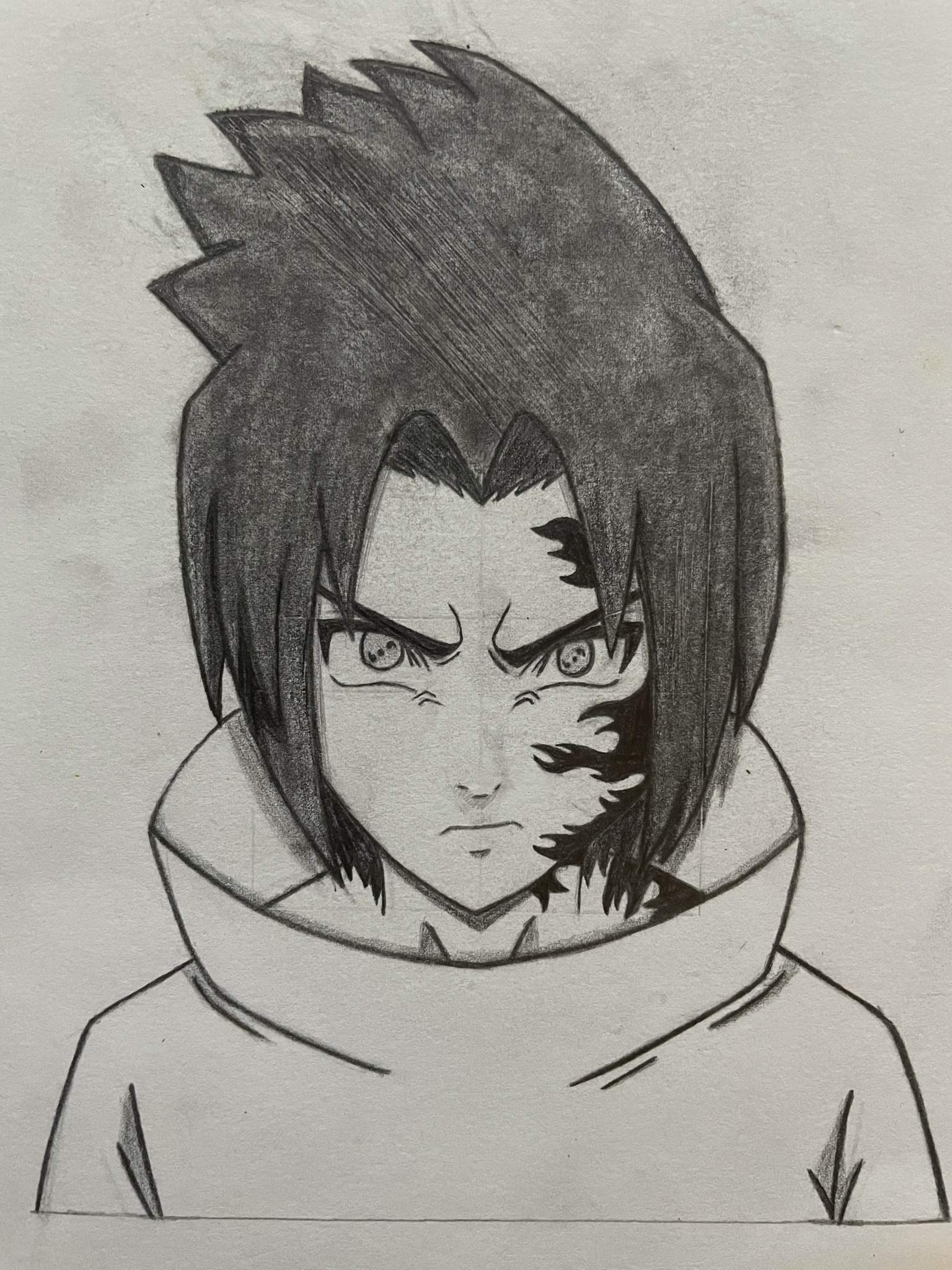 sasuke uchiha curse mark drawings