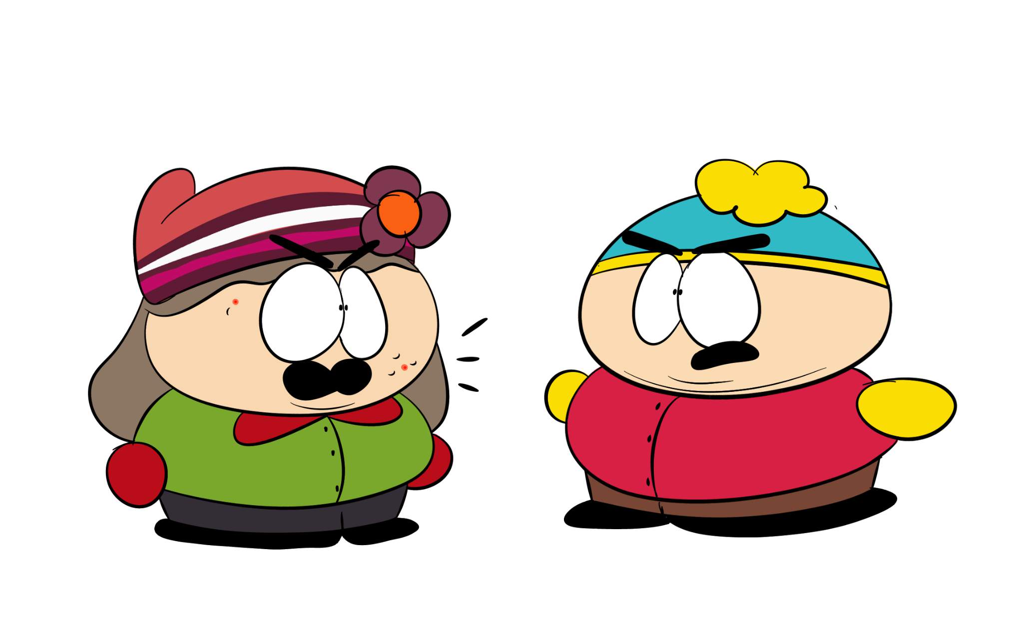 Cartman And Heidi Arguing South Park Amino