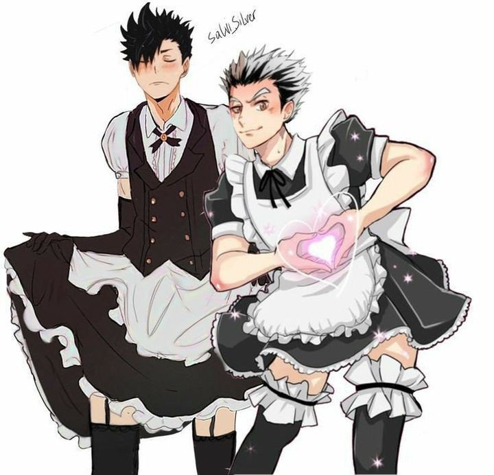 Anime guys in maid outfits