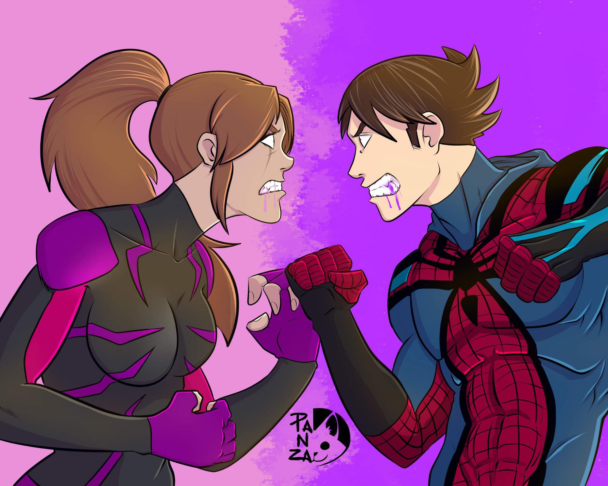 violet-wall-crawler-vs-spider-bite-spidersona-amino