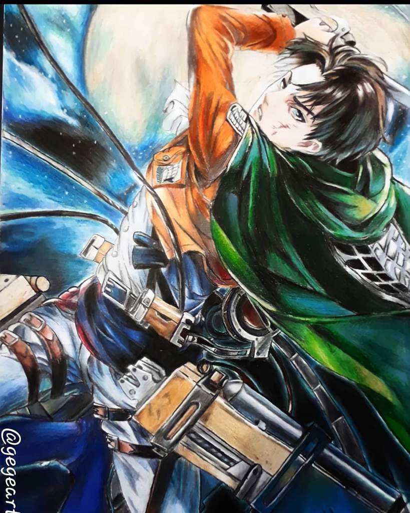 desenho do Levi finalizado insta:@gegeart_ | Desenhos ⭐⭐⭐⭐ Amino