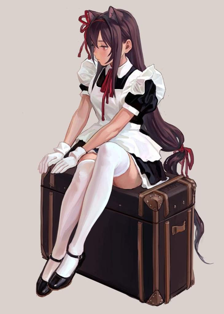 Skinny anime maid dickforlily
