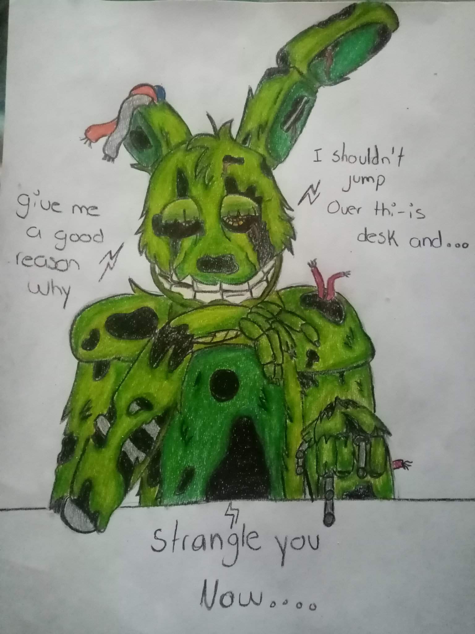 Dibujo de Springtrap FNaF Amino Español Amino