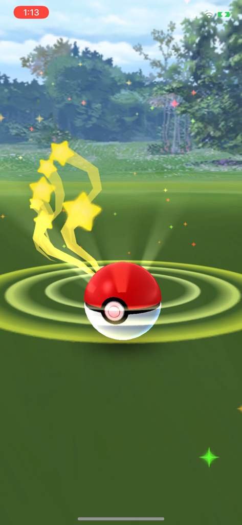 what does it mean when the pokéball does this instead of the normal