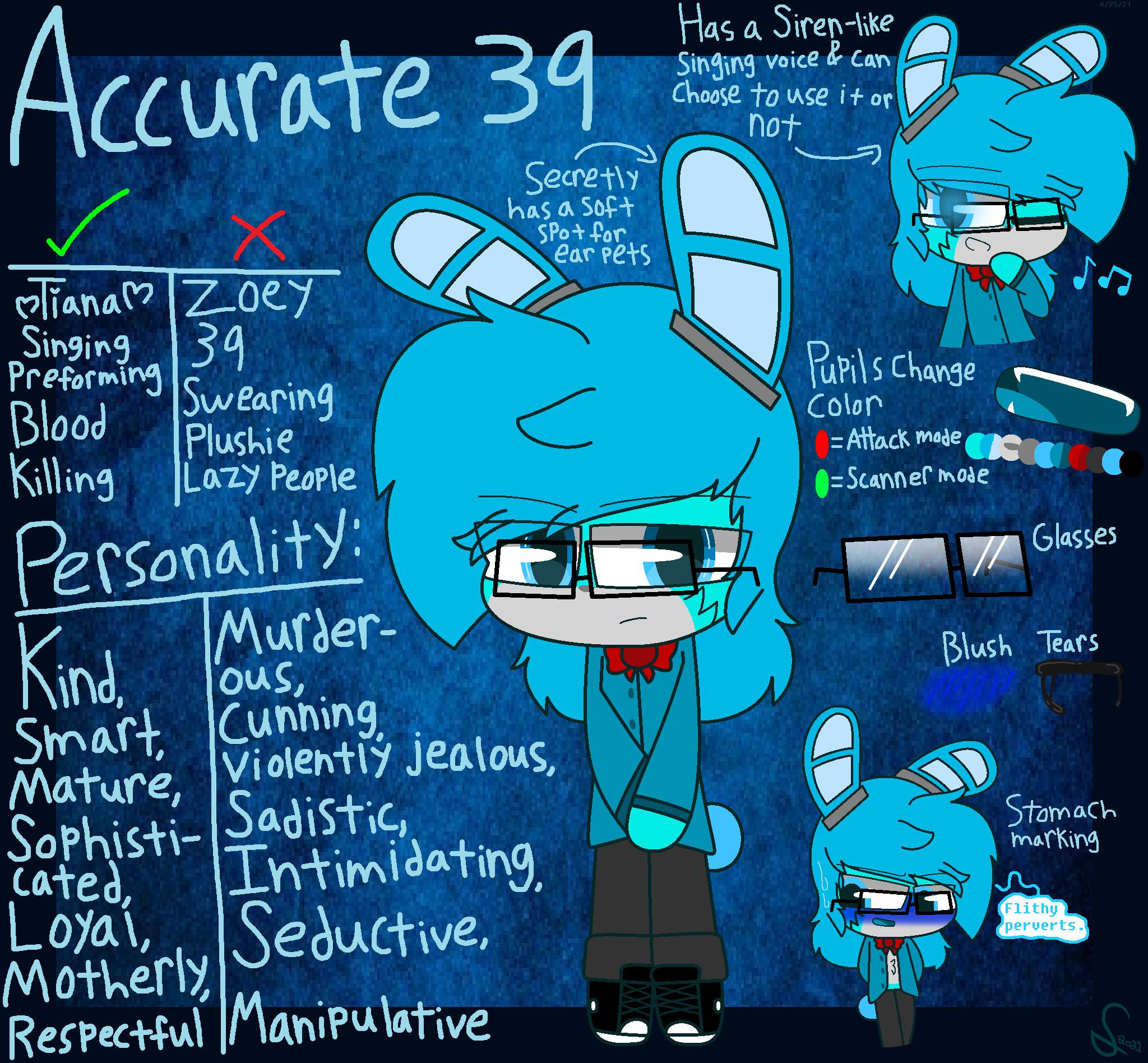 Accurate Reference Sheet (FNW39 A.T) | Five Nights With 39! Amino