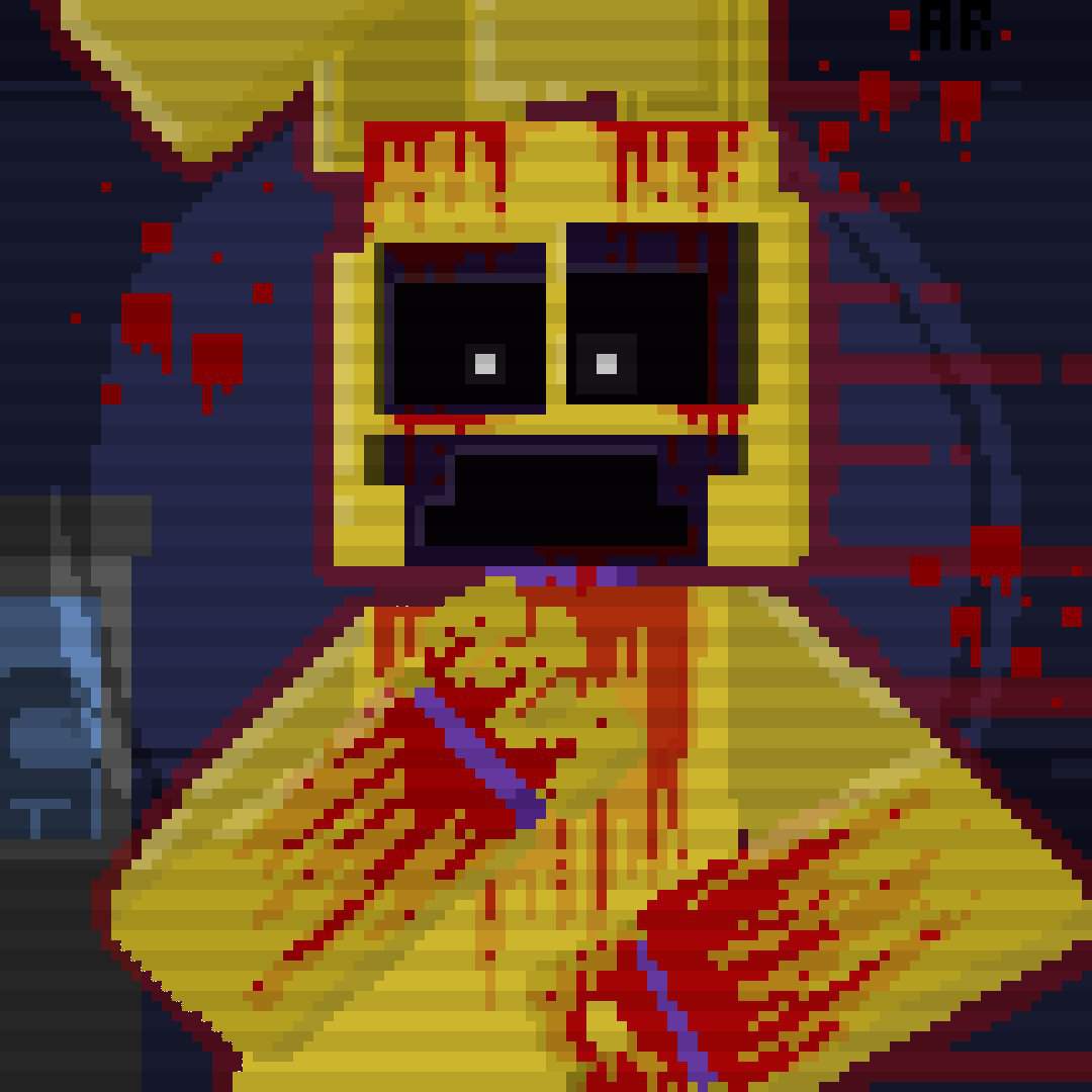 Pixel Art De La Muerte De William Aftonpero Chafa Xd Fnaf Amino