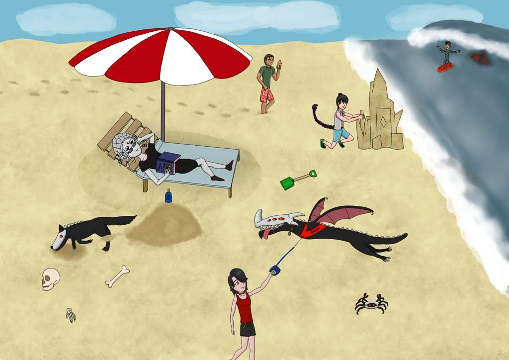 Team WTCH at the beach | RWBY Amino