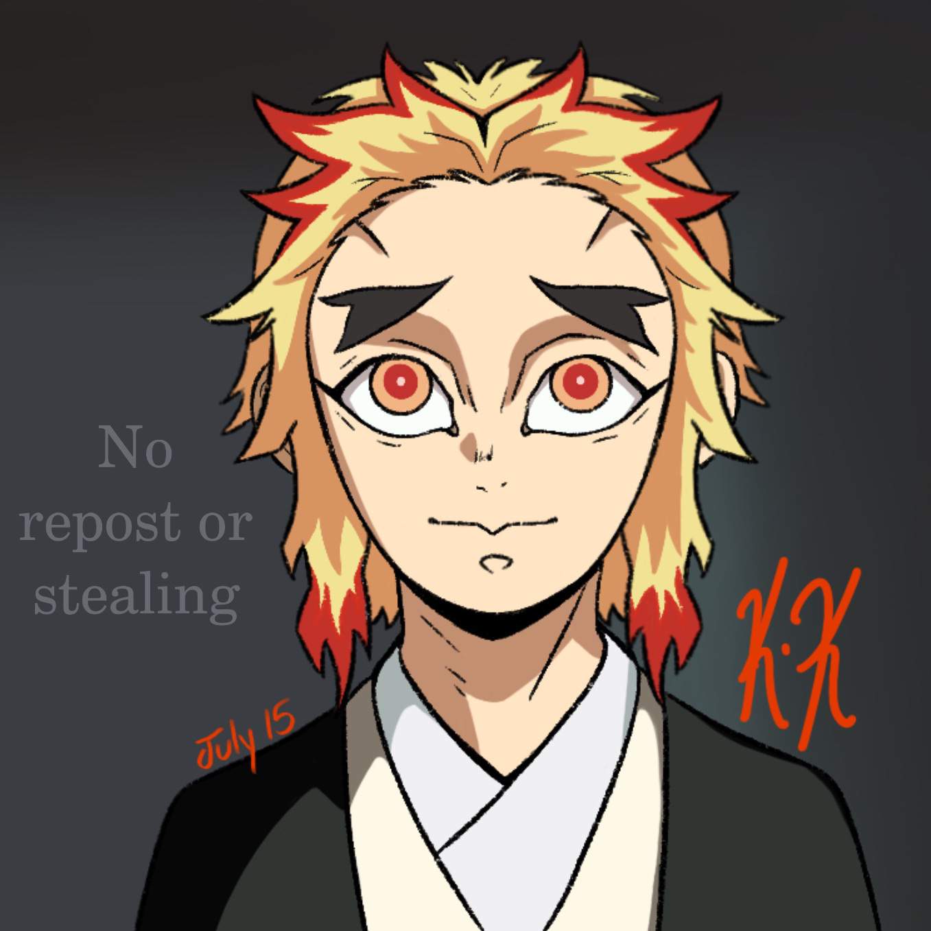 Senjuro Draiwng A Drawing Of Rengokus Babeer Brother Demon Slayer Kimetsu No Yaiba Amino