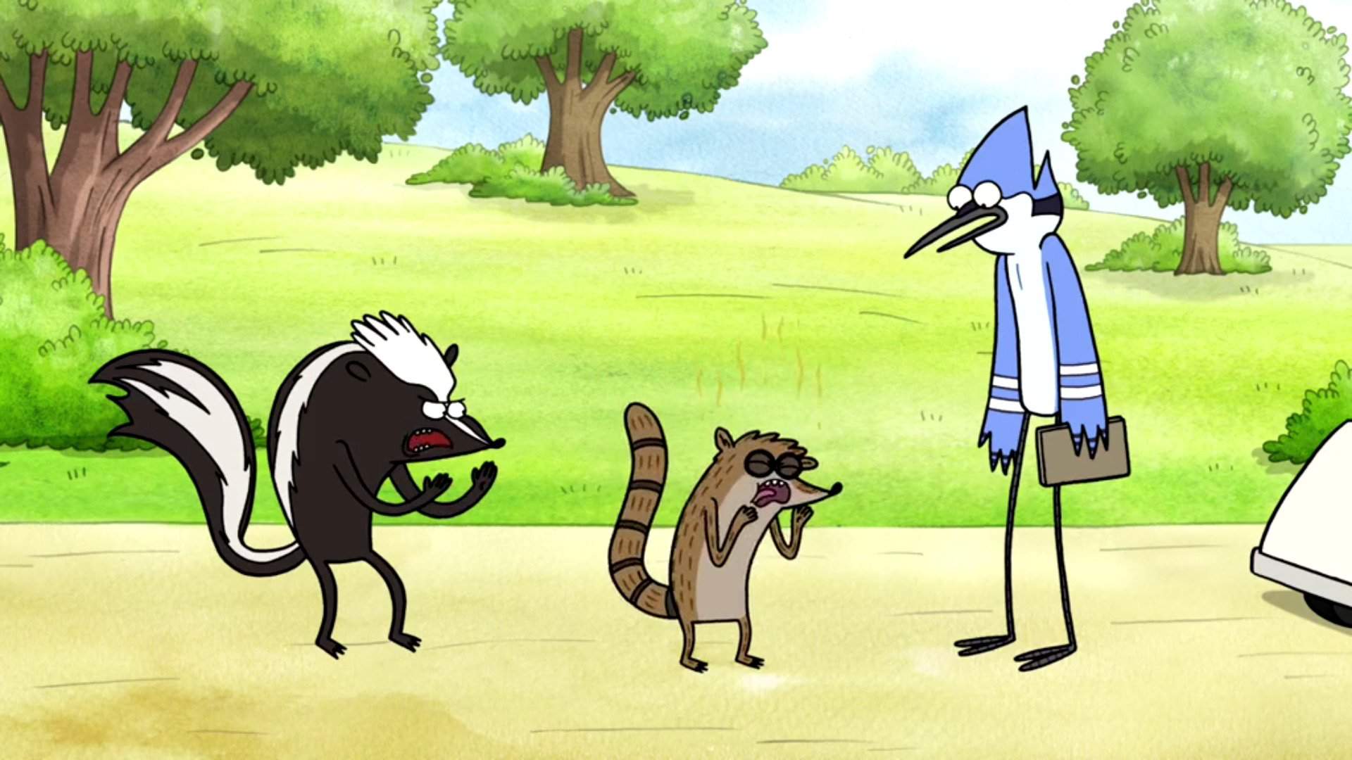 Just as Mordecai and Rigby were that close from getting their bingo, Rigby ...