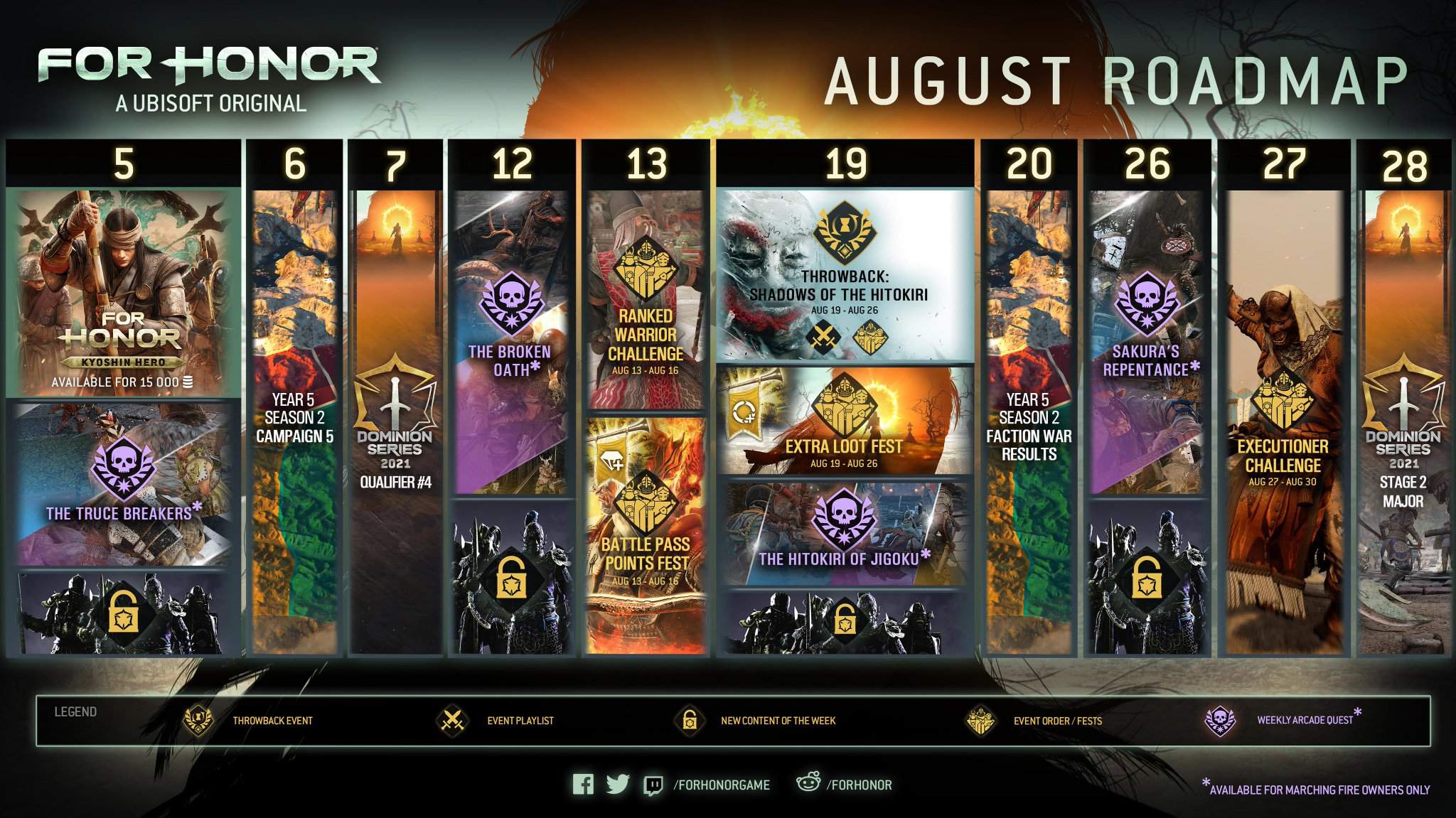 August roadmap For Honor Amino