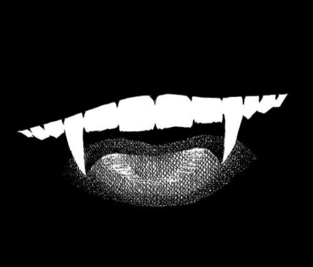 Рисунки аниме рот с клыками