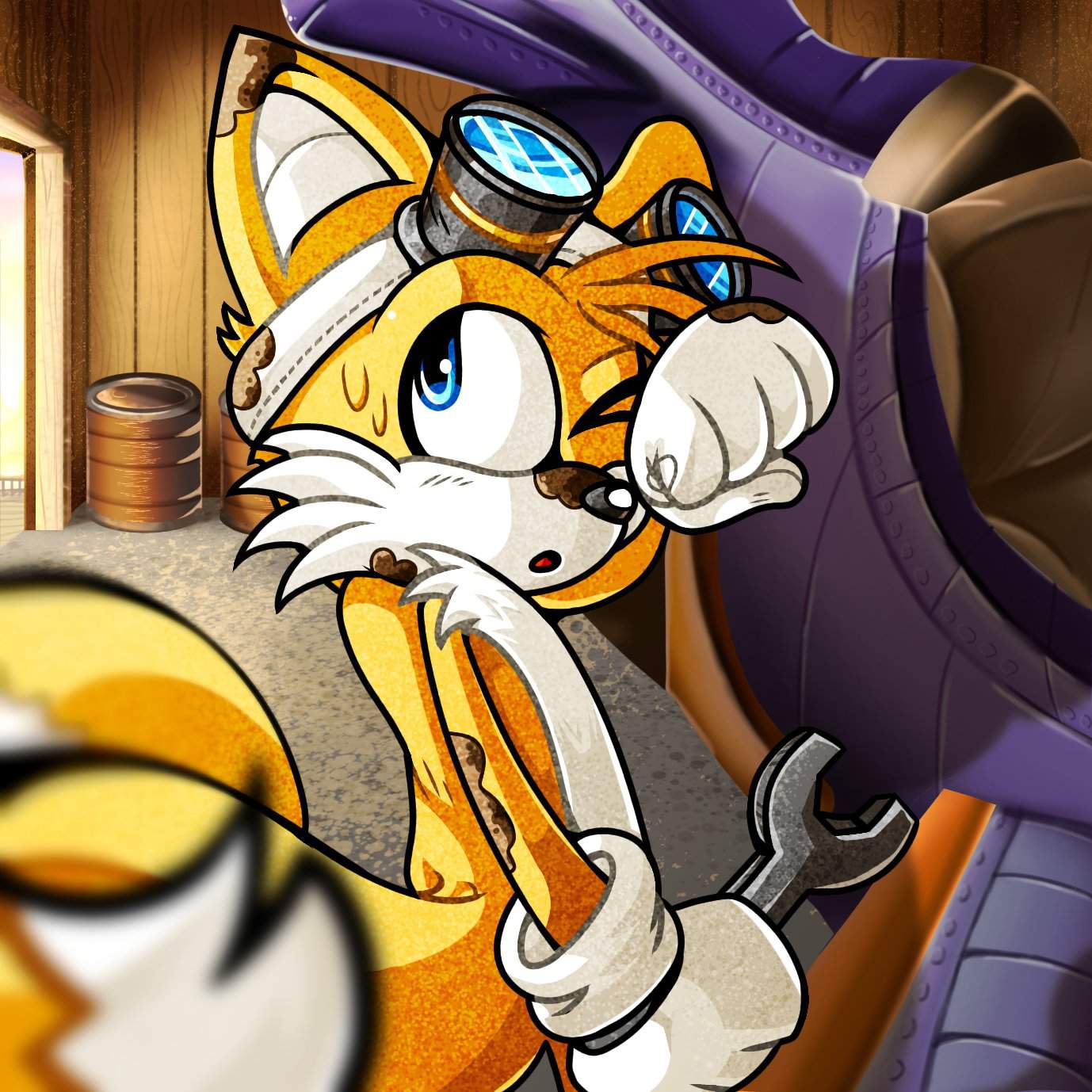 Tails Works On The Tornado Sonic The Hedgehog Amino