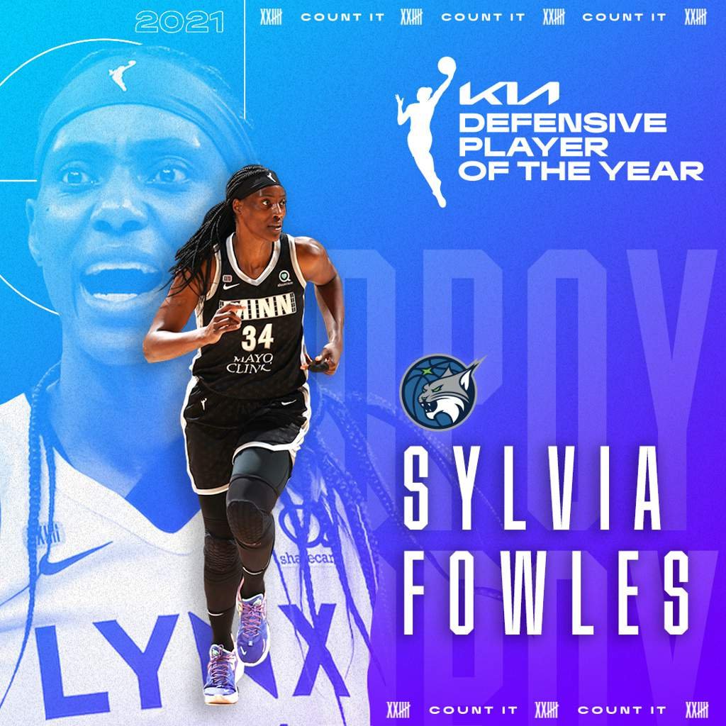 Sylvia Fowles Named 2021 Kia WNBA Defensive Player Of The Year Hoops Amino