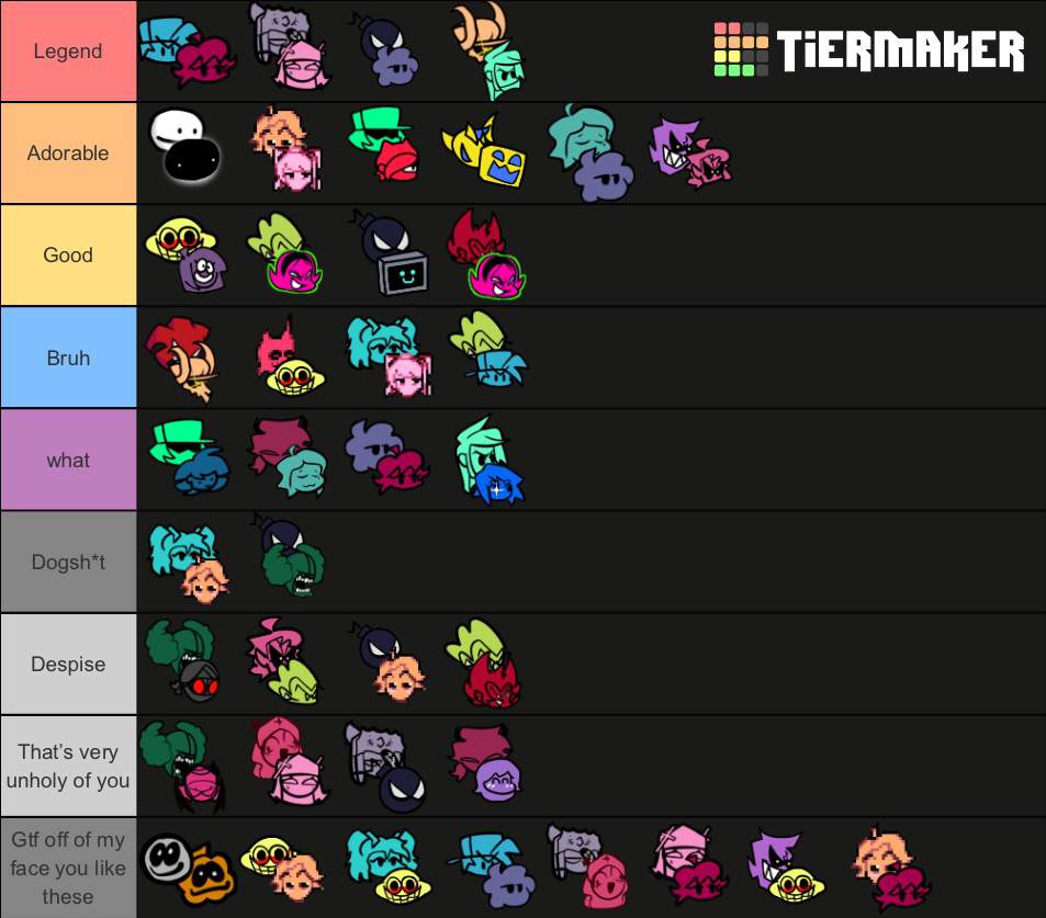 My FNF Ship Tier List What Do You Think Friday Night Funkin Amino