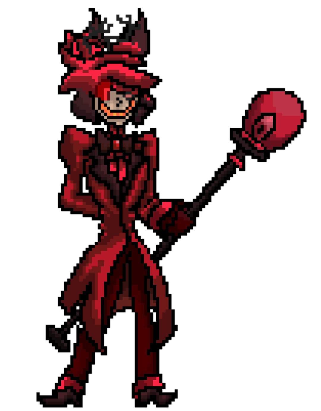 Alastor Pixel Sketch Hazbin Hotel Official Amino