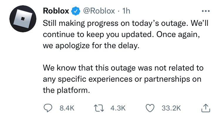 Roblox Servers Outage | Roblox Amino