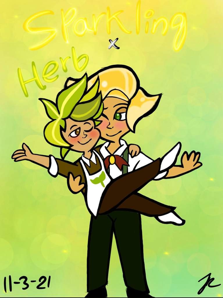 🥂𝒮𝓅𝒶𝓇𝓀𝓁𝒾𝓃𝑔 𝒸𝑜𝑜𝓀𝒾𝑒 𝓍 𝐻𝑒𝓇𝒷 𝒸𝑜𝑜𝓀𝒾𝑒🪴 *Cookie Run* Amino